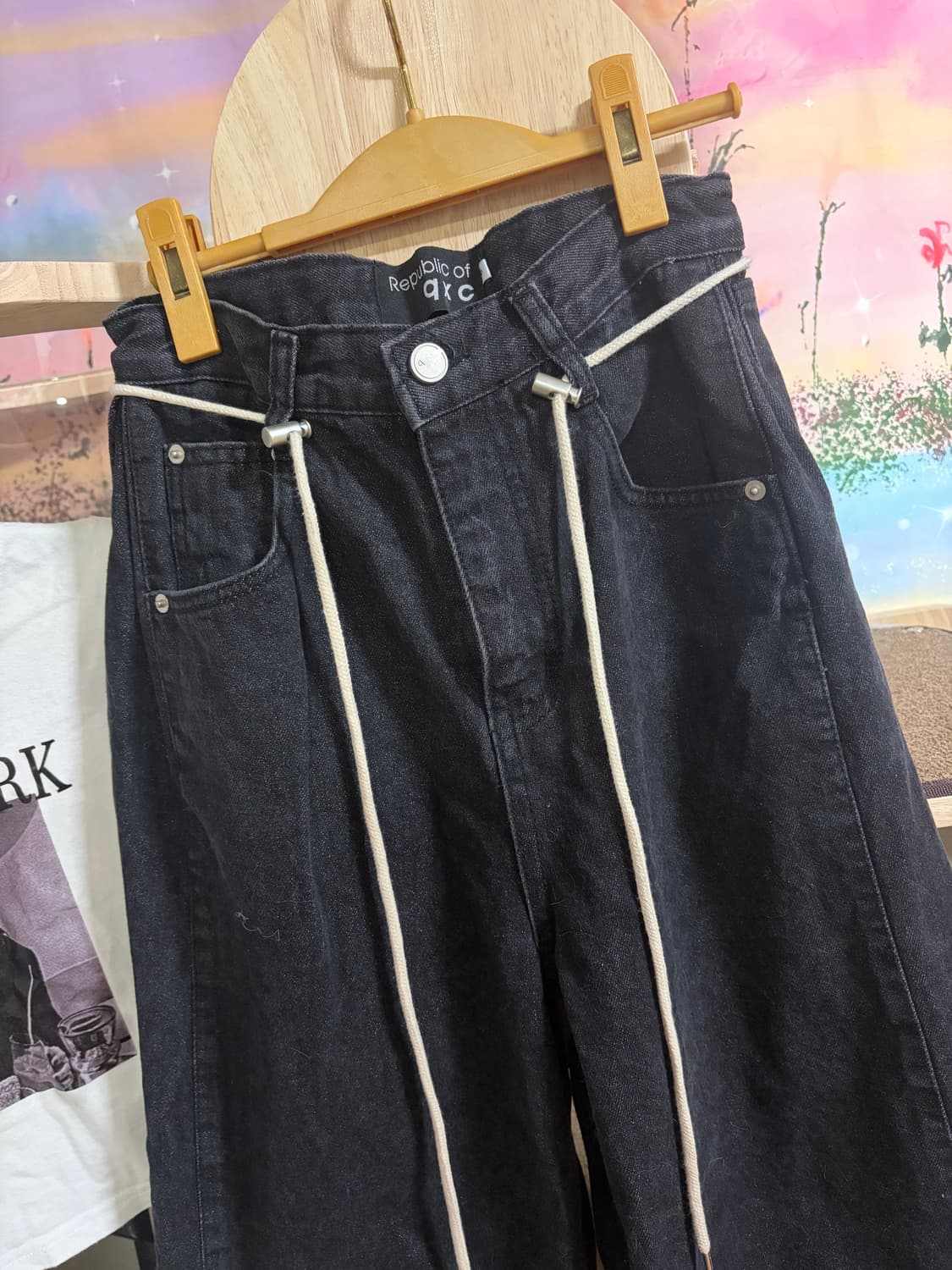 로프흑청 와이드팬츠 새싱품 상품이미지3