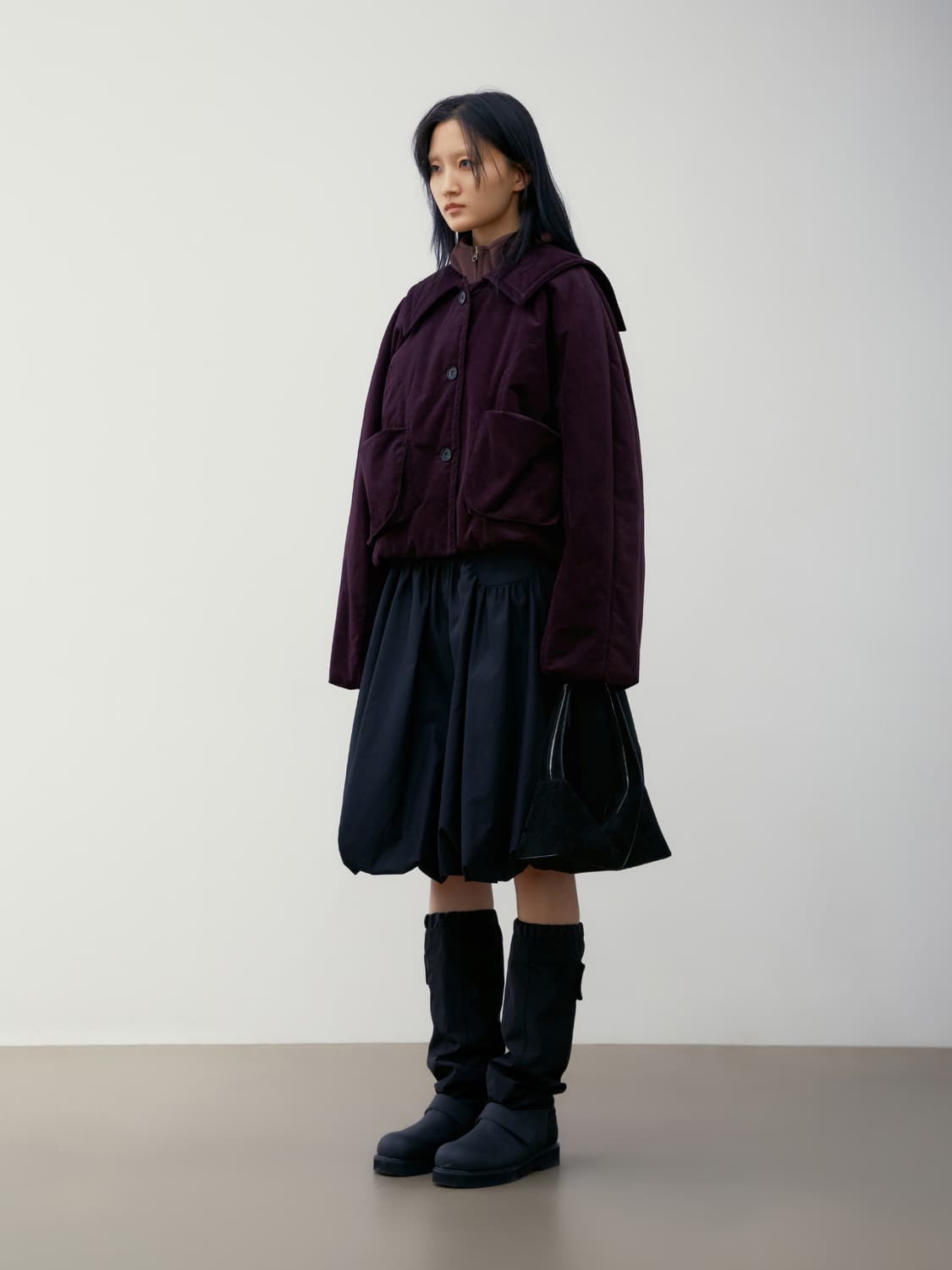 로우클래식 버블 세일러 벨벳 자켓 퍼플 상품이미지3