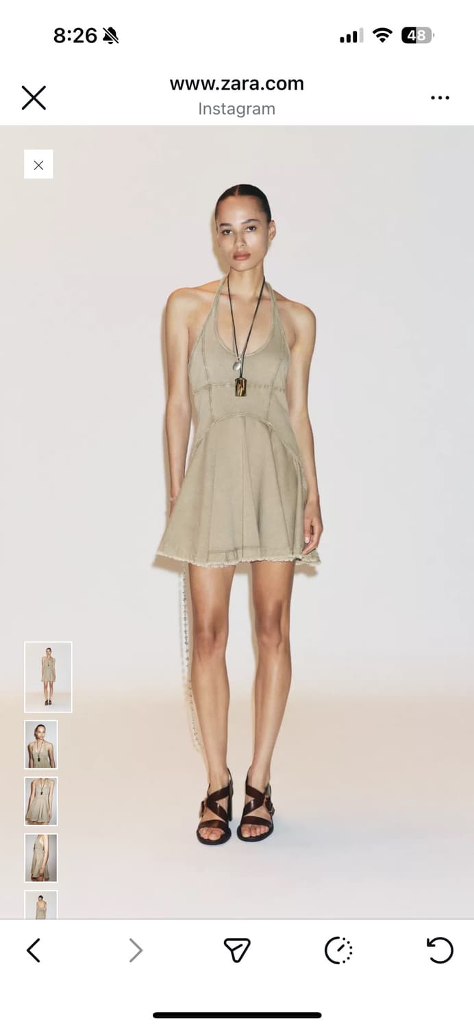 자라 GODETS 미니 원피스 상품이미지1