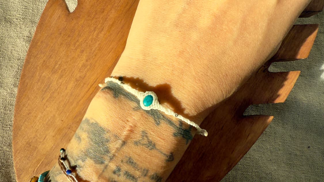 미니 크리소콜라 보헤미안 마크라메 원석 팔찌 상품이미지5