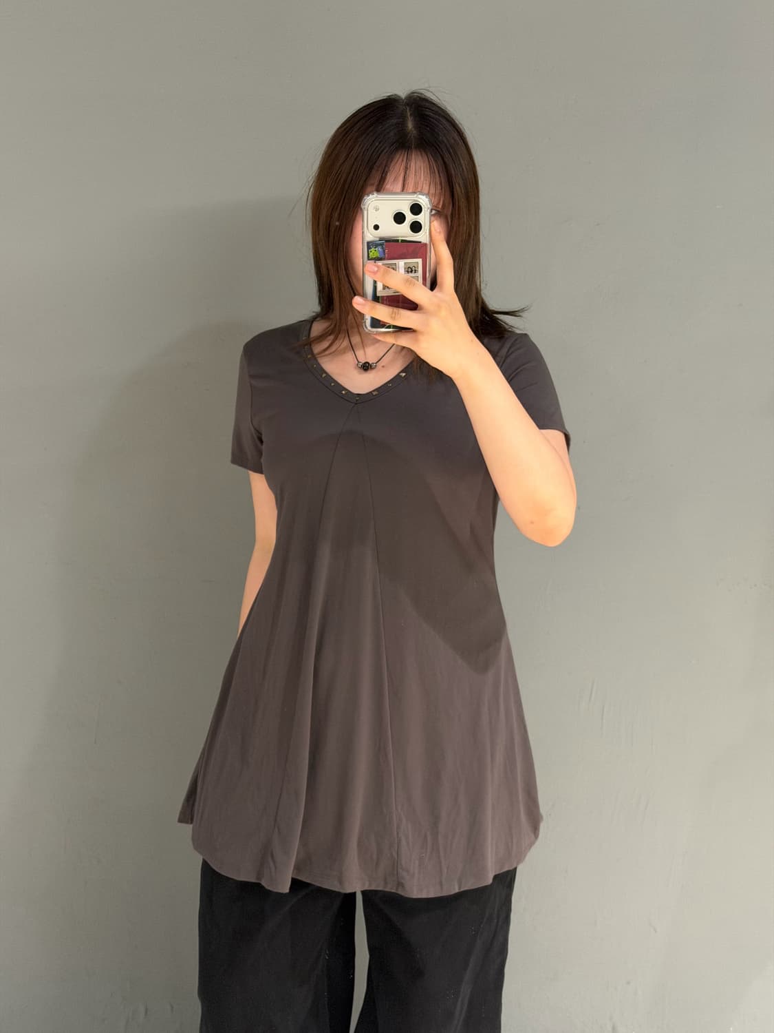 stud line point long top & ops 상품이미지2