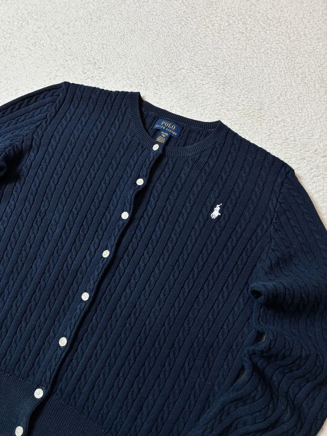 폴로 랄프로렌 크롭 미니 케이블 니트 가디건 PN7225 상품이미지2