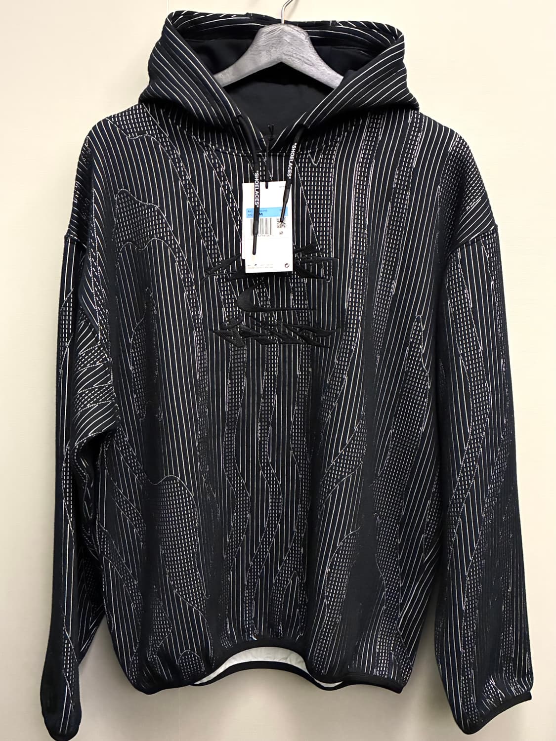 (M/100)나이키 x 오프화이트 엔지니어드 스웻 후드티셔츠 블랙 상품이미지1