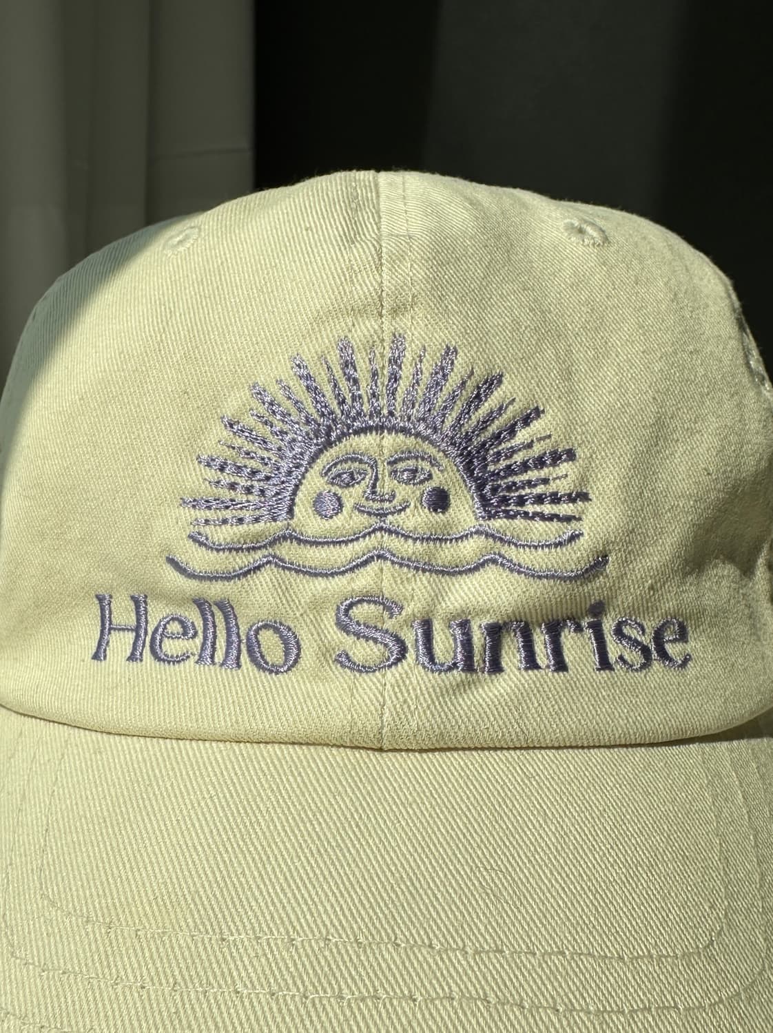 헬로선라이즈 로고 자수 볼캡 아이보리 상품이미지10