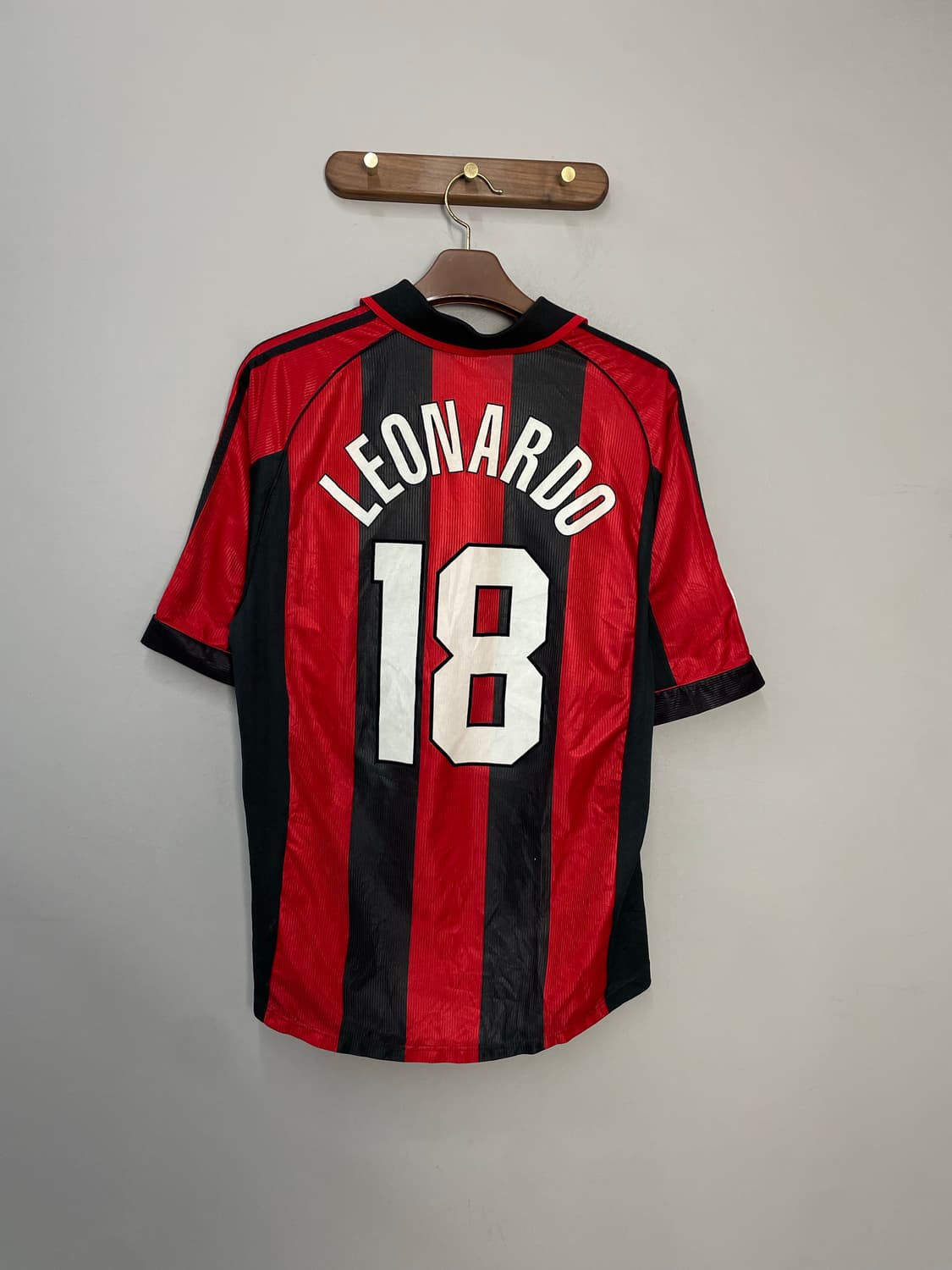 아디다스 98-99 AC밀란 레오나르두 아라우주 홈 반팔 유니폼H2238 상품이미지5