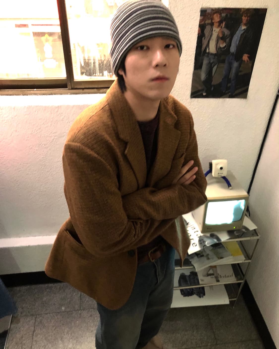 프레리 울 체크블레이저 L 상품이미지1