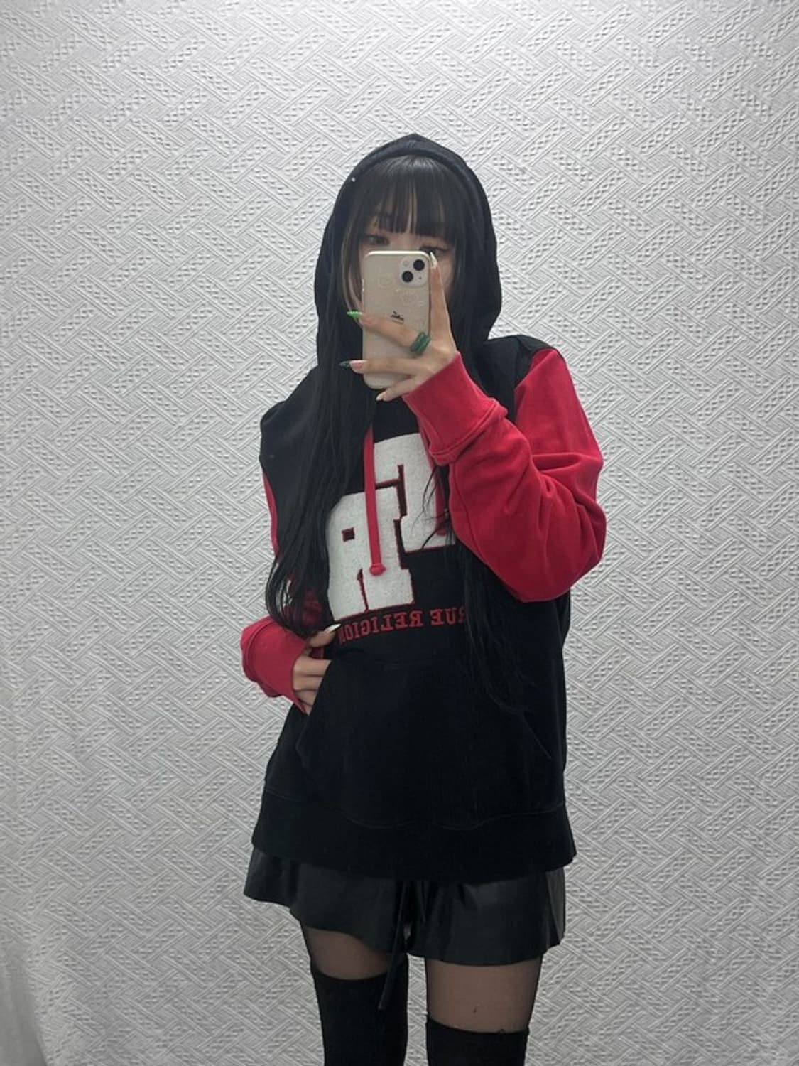 트루릴리전 빈티지 레트로 스트릿 양털로고 후드티 XL C09155 상품이미지1