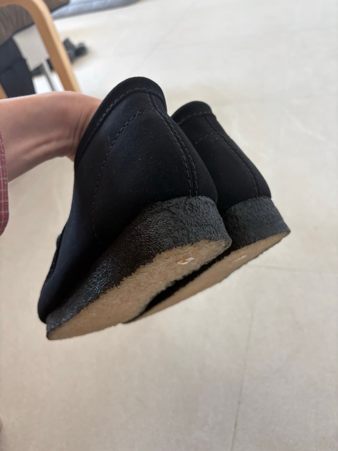 클락스 왈라비 블랙스웨이드 하이 uk7.5 상품이미지2