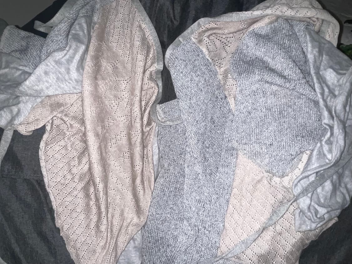 TENSEDANCE Mixed wrap skirt_light grey 상품이미지3