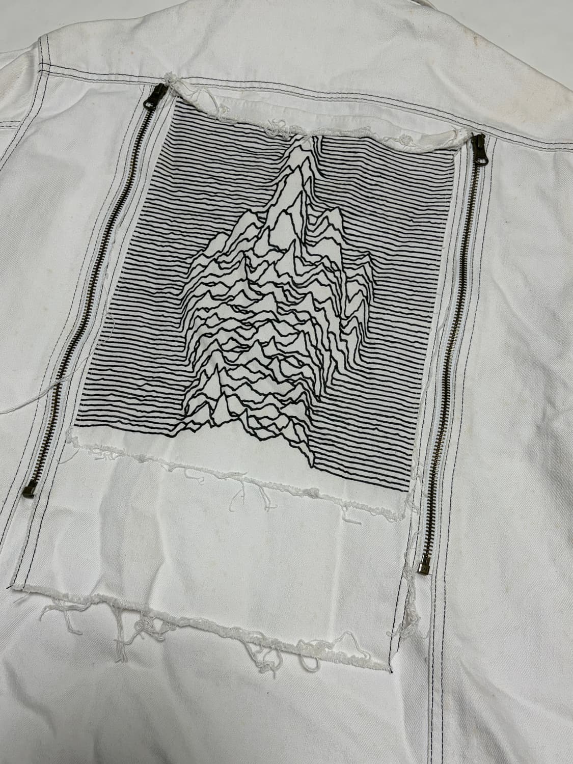 M.P.Q. BY KAIZU 화이트 컨트라스트 스티치 데님 자켓 상품이미지4