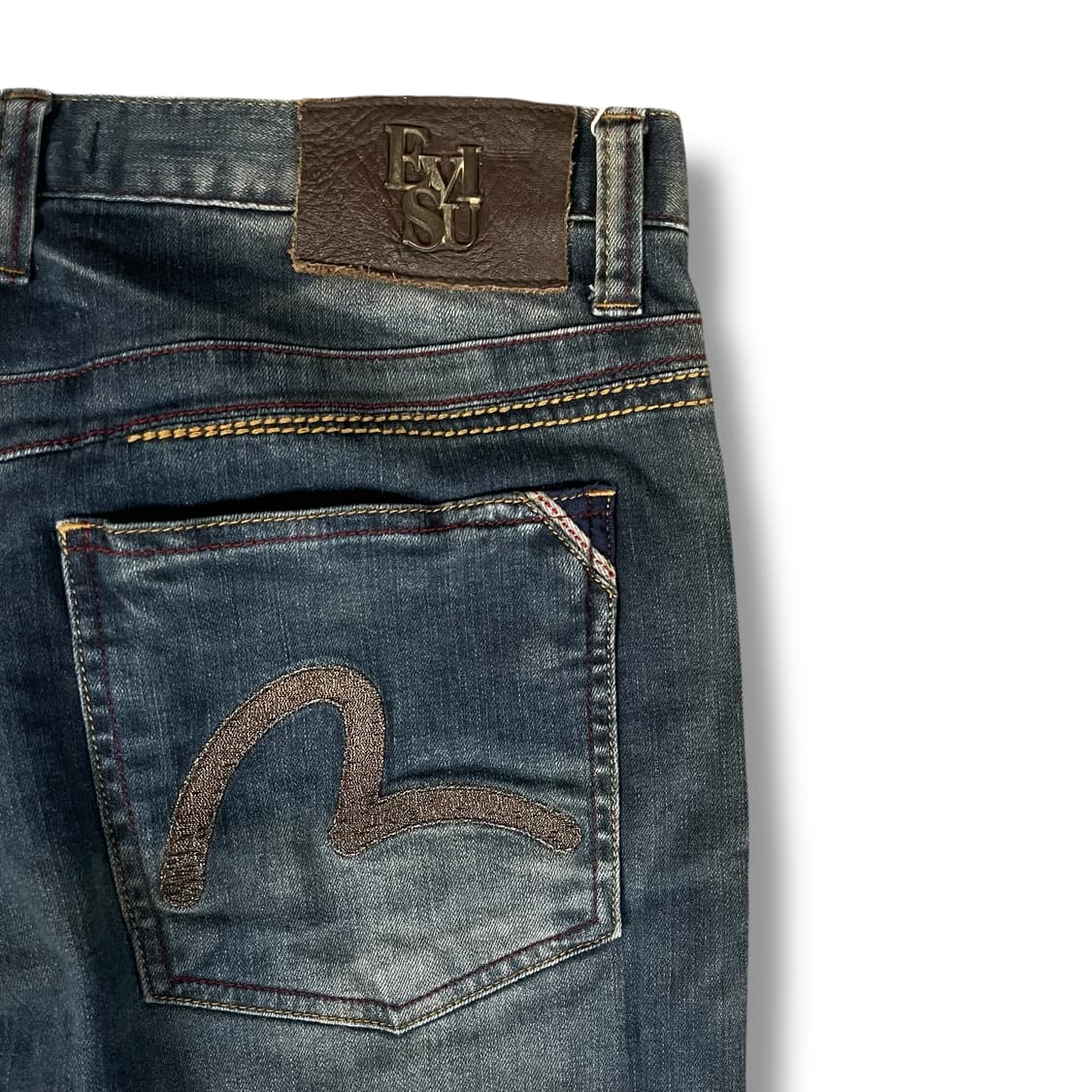 (34) 에비수 레드 스티치  스트레이트 데님 팬츠 상품이미지3