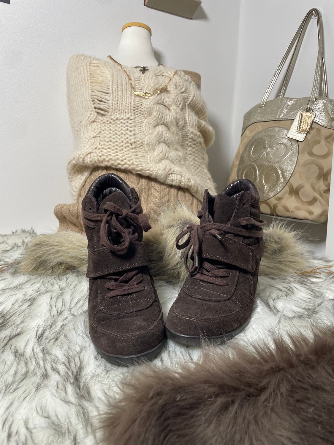 Ash 아쉬 보위 브라운 웨지 스니커즈 상품이미지3