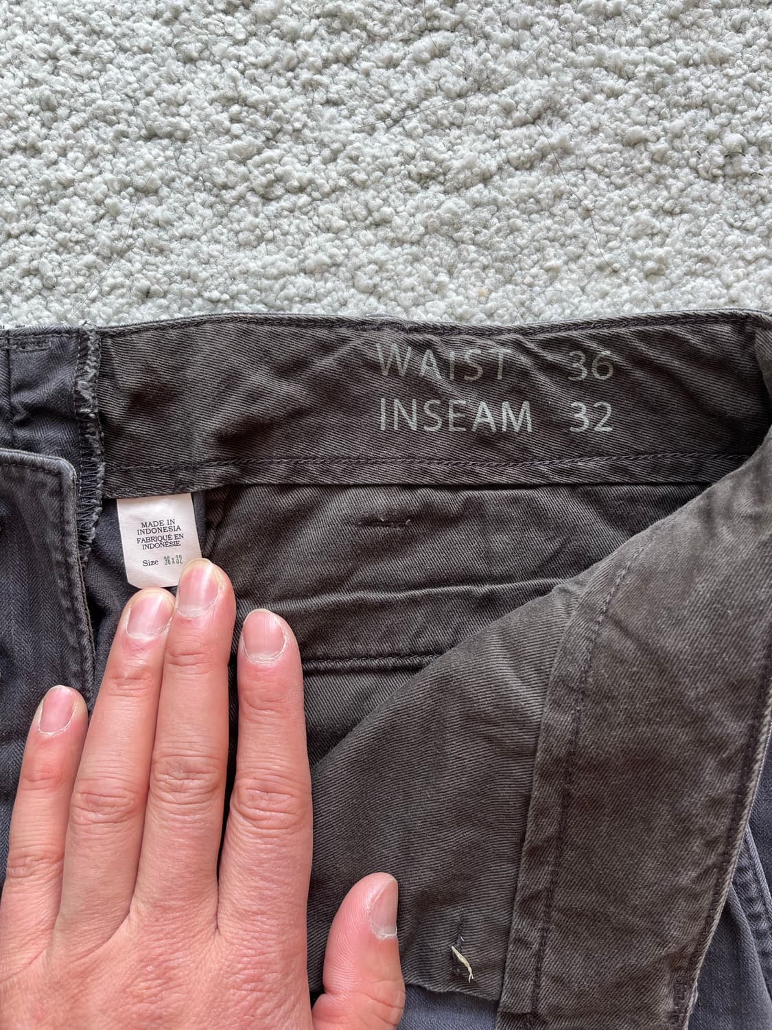 더블알엘 그레이 헤링본 퍼티그팬츠 36 상품이미지3