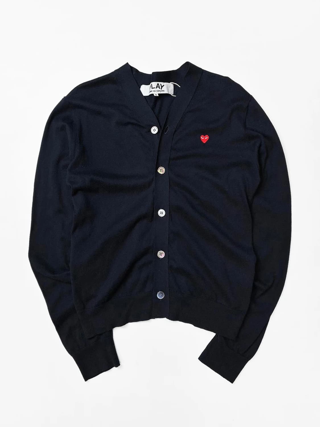 꼼데가르송 미니 로고 와펜 니트코튼 가디건 PN5619 상품이미지1