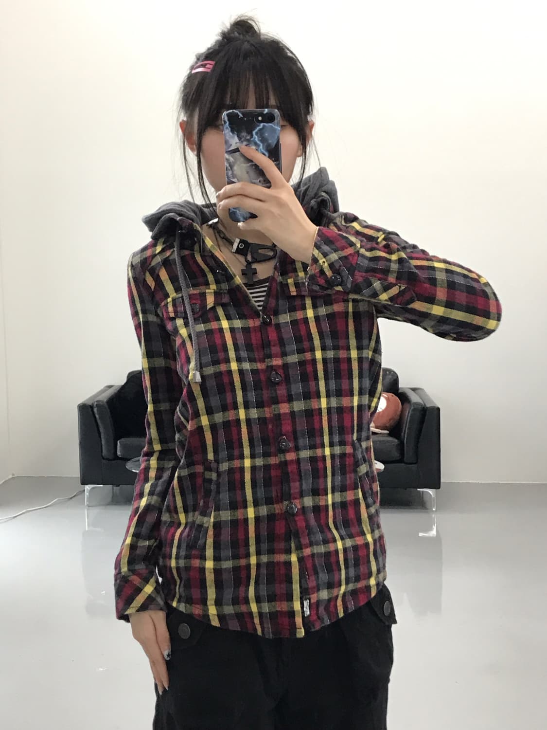 Maison Gilfy Hoodie Checked Shirts 상품이미지1