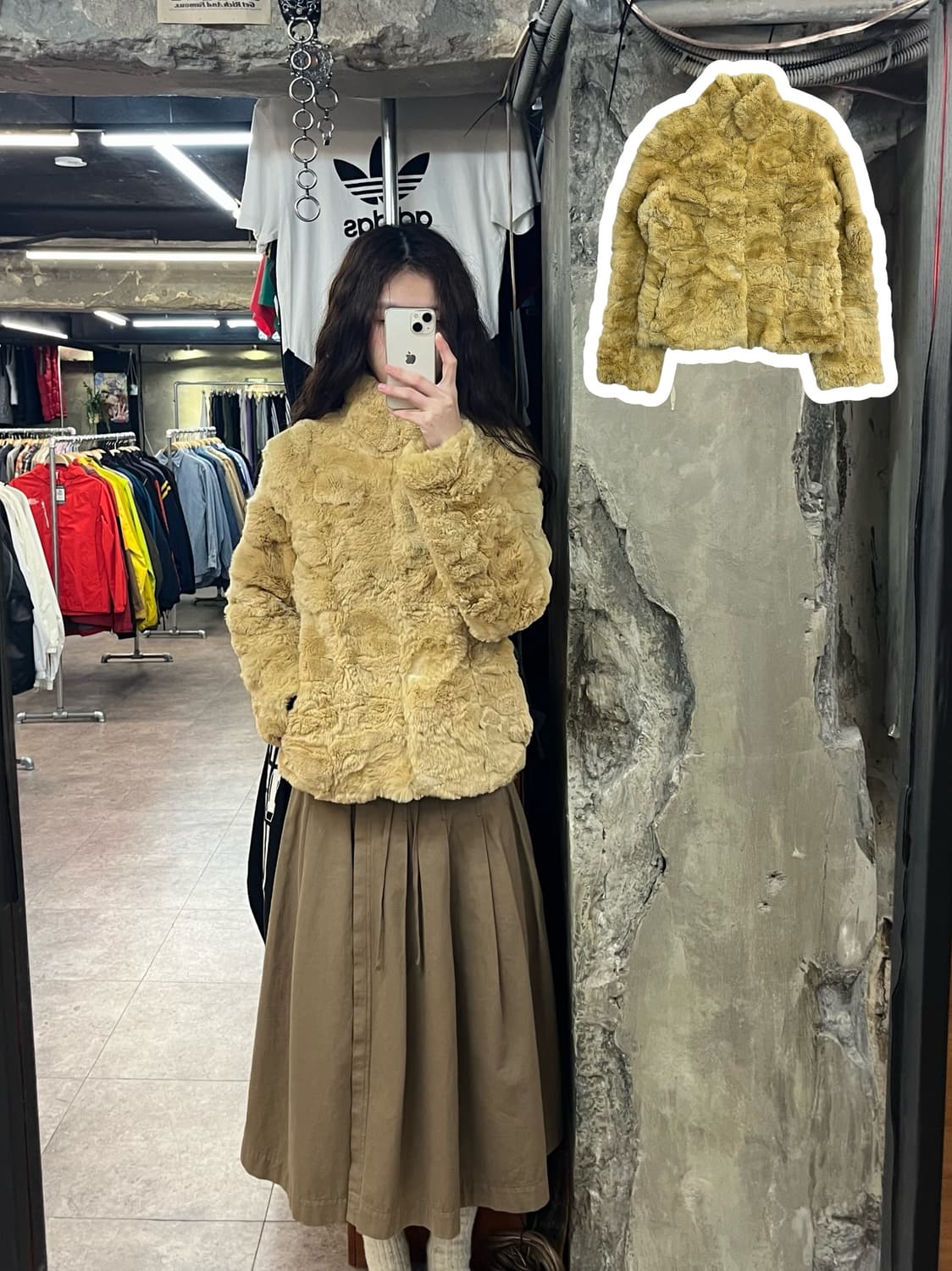 모피 렉스레빗 퍼자켓 M #csz2308 상품이미지1