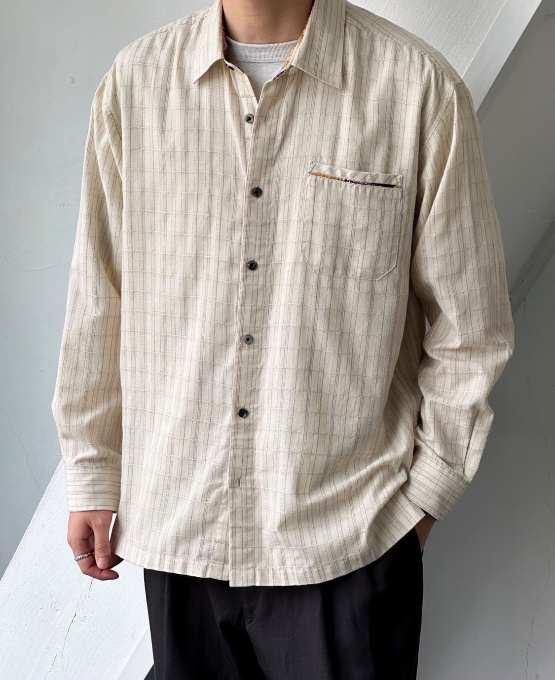 65/35 jacquard fabric design shirt 상품이미지9