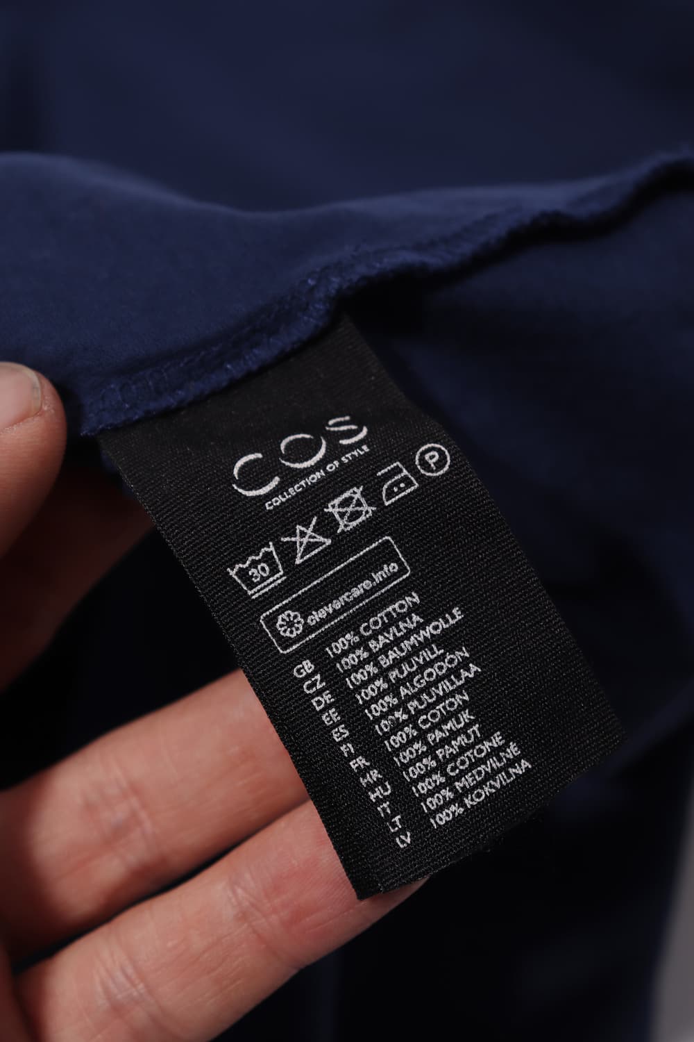 COS 다크네이비 헨리넥 티셔츠 size M 상품이미지5