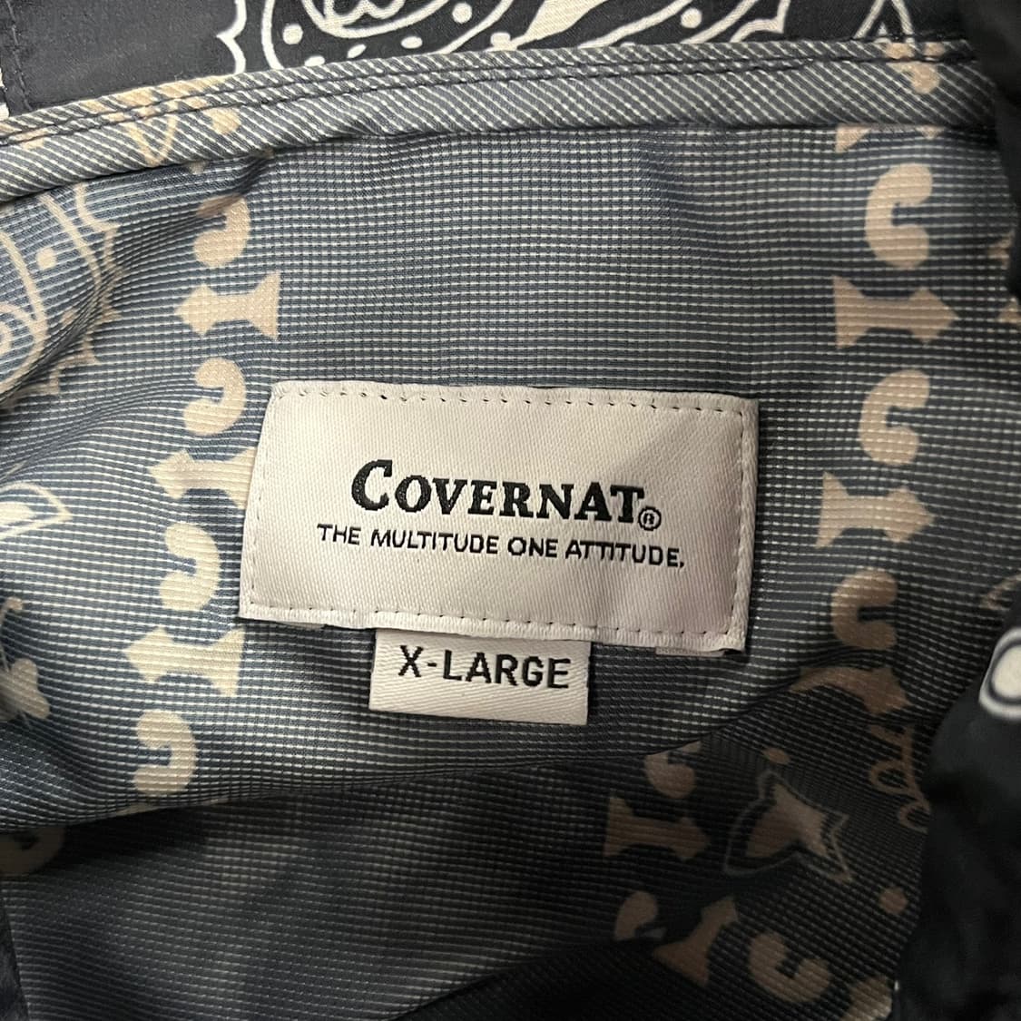 [정품/XL] 커버낫 페이즐리 후드 바람막이 블랙 b8 상품이미지6