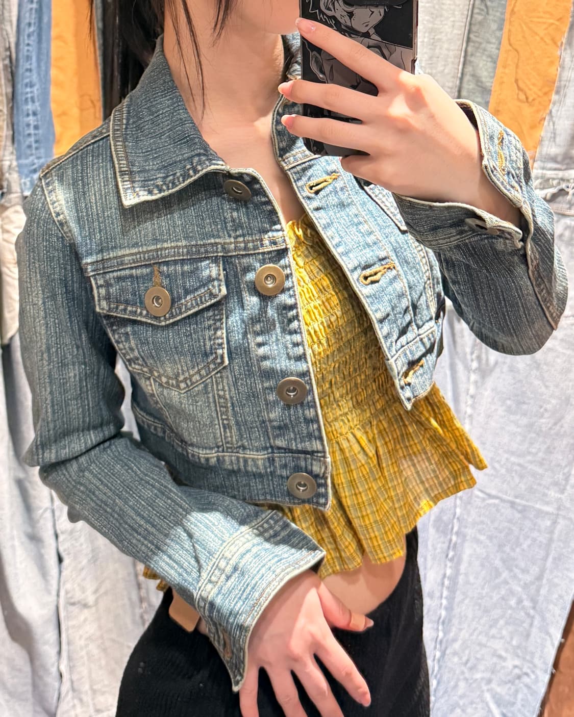 Jpn vtg Anouk 크롭 데님자켓 상품이미지2