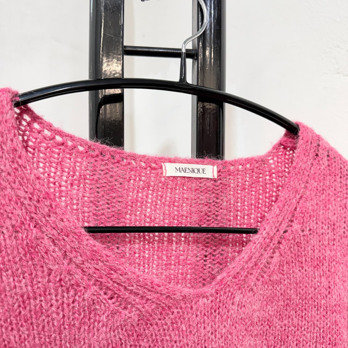 매니크 핑크 브이넥니트 오버핏니트 4057 상품이미지2