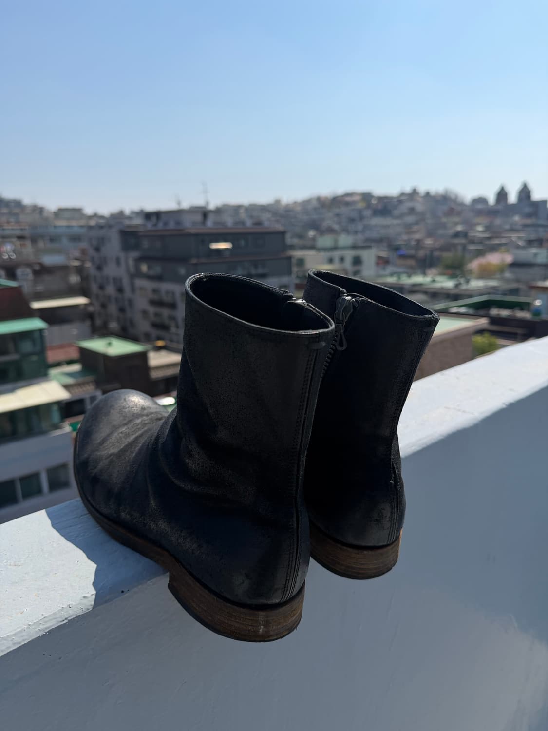 ATTACHMENT 사이드 지퍼 홀스레더 부츠 상품이미지3