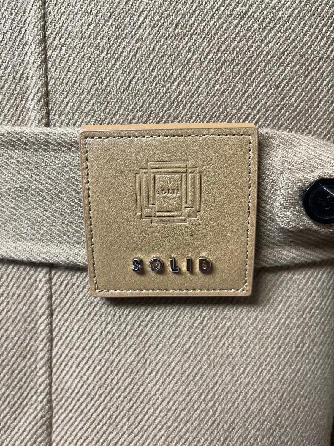 솔리드옴므 베이지 트윌 발마칸 로브 코트 50사이즈 상품이미지4