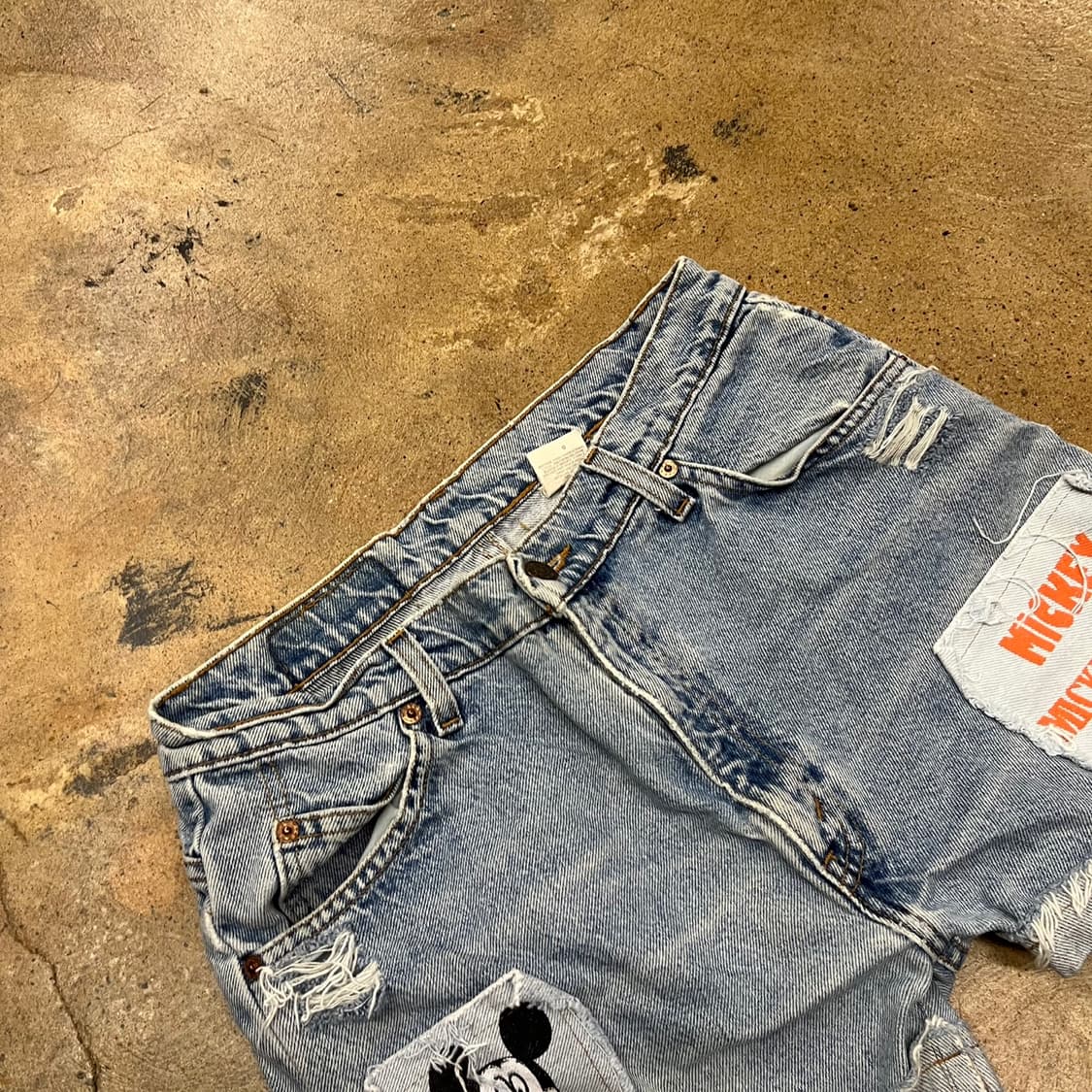 [정품/L] 리바이스 미키마우스 데님 청반바지 b15 상품이미지1