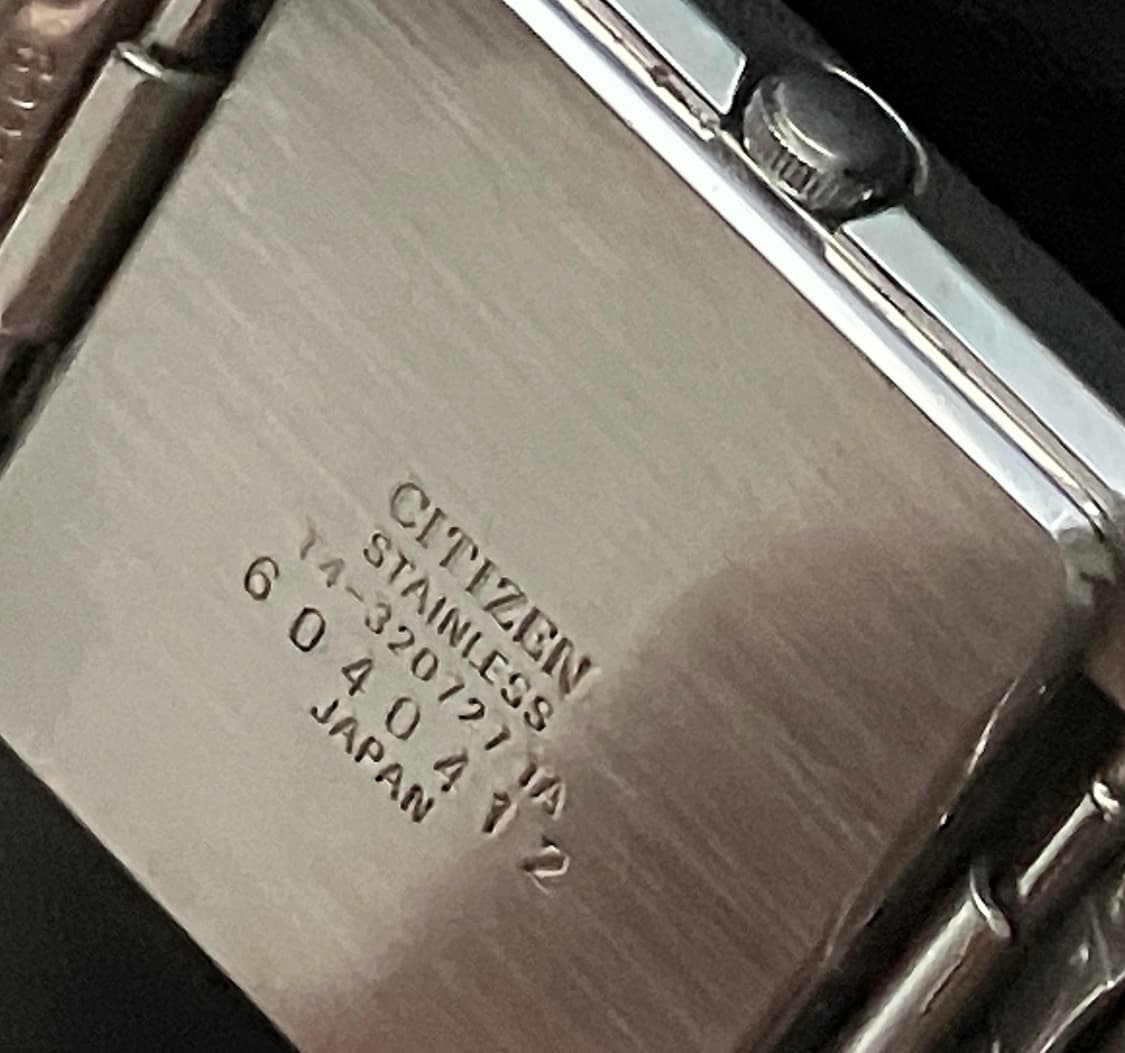 80s 시티즌 빈티지 스퀘어 케이스 쿼츠 남성 상품이미지4