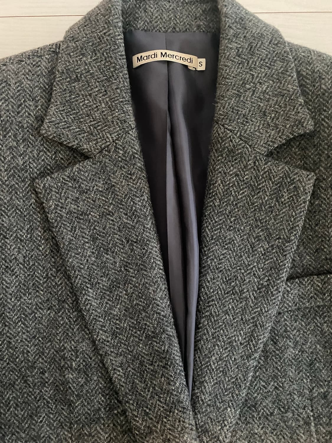 마르디메크르디 울100 헤링본 자켓 상품이미지3