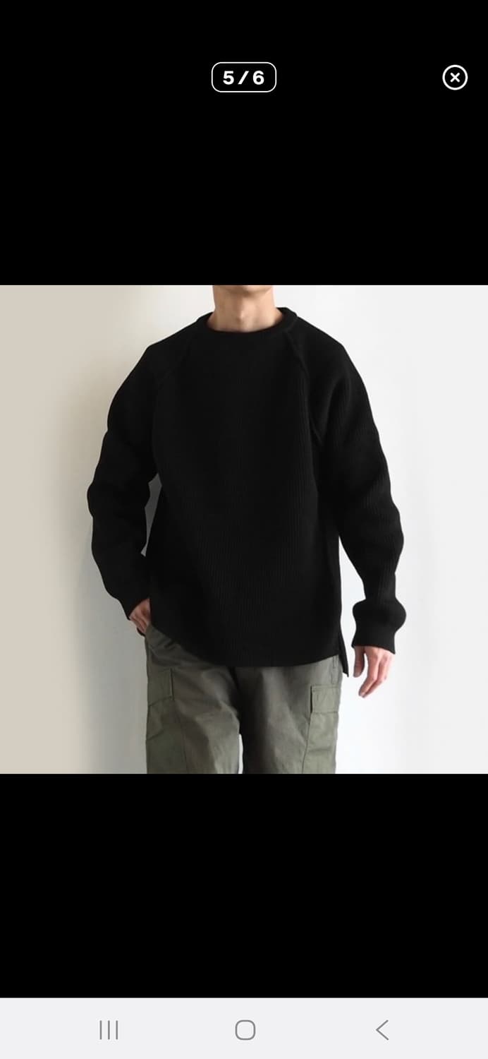 나나미카 5G 크루넥 스웨터 블랙 상품이미지1