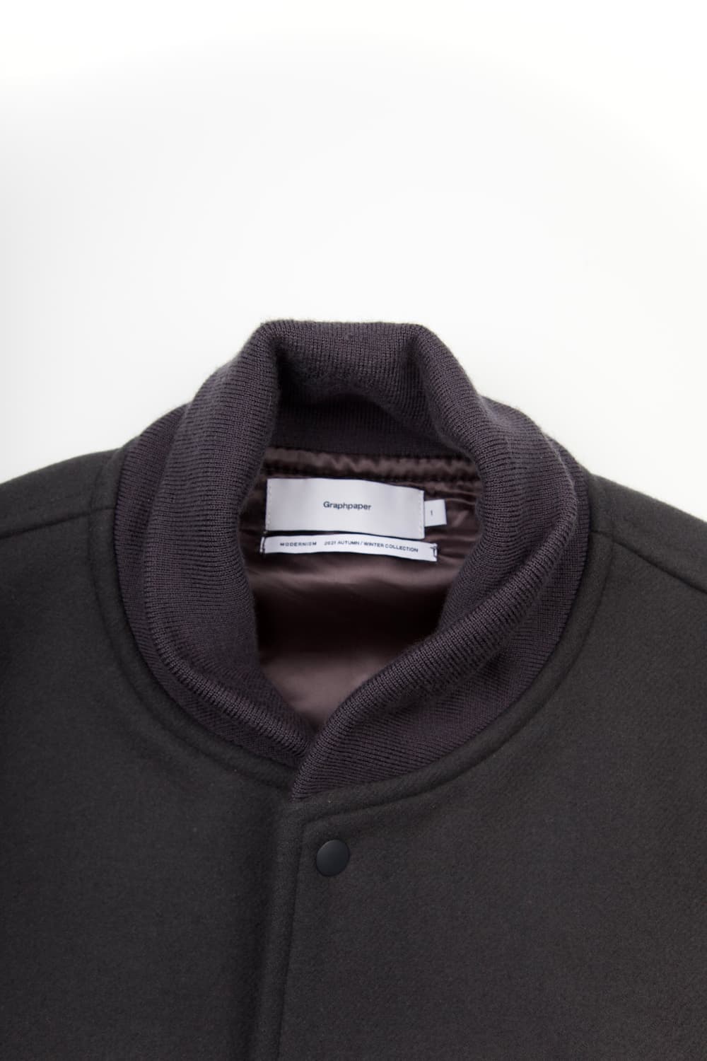 Graphpaper 스케일 오프 멜튼 스타디움 자켓 그레이 상품이미지2
