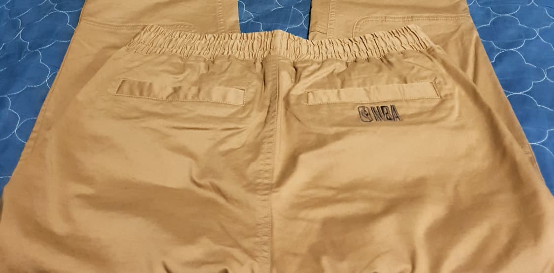 NBA 밴딩 더블니 코튼팬츠 브라운 (30) 상품이미지4