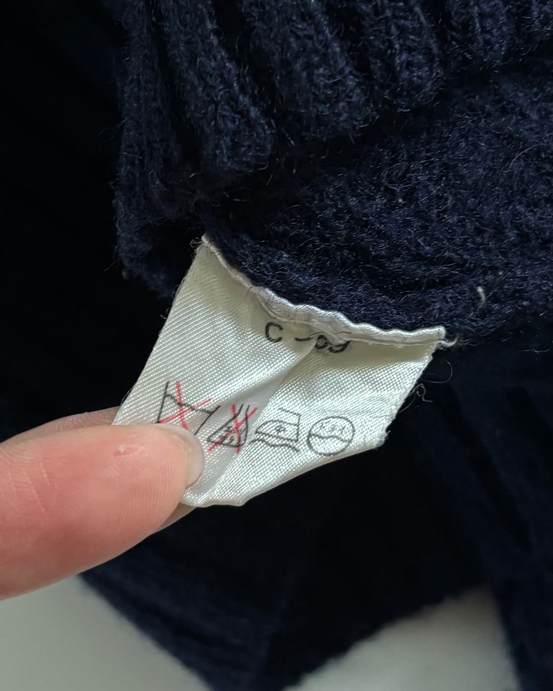 Polo 폴로 랄프로렌 울100 버건디포니 네이비 케이블 니트 상품이미지6