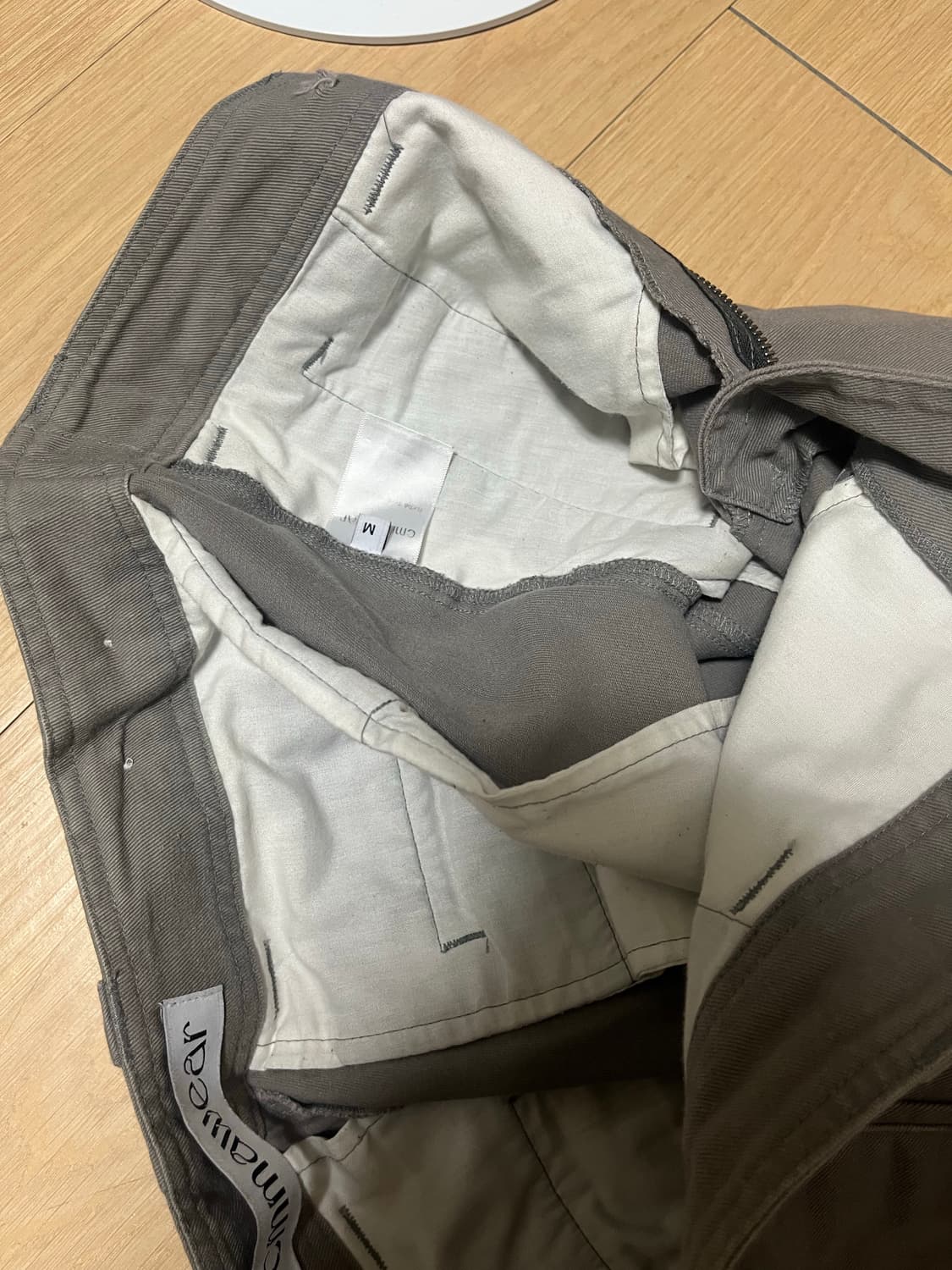 cmmawear 커마웨어 백지퍼 카고 팬츠 그레이 상품이미지10