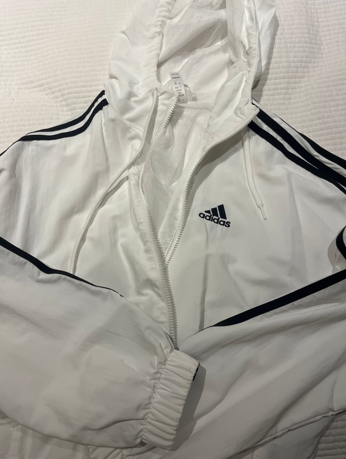 아디다스 크롭 윈드브레이커 바람막이 화이트 상품이미지1