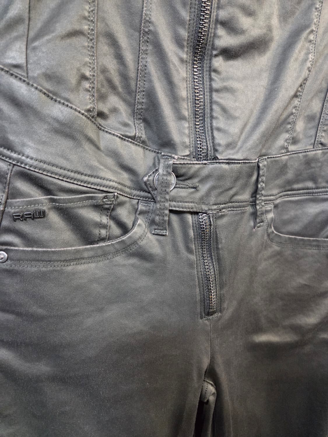 G-STAR 블랙 라이더 스타일 점프수트(S)스판 상품이미지3