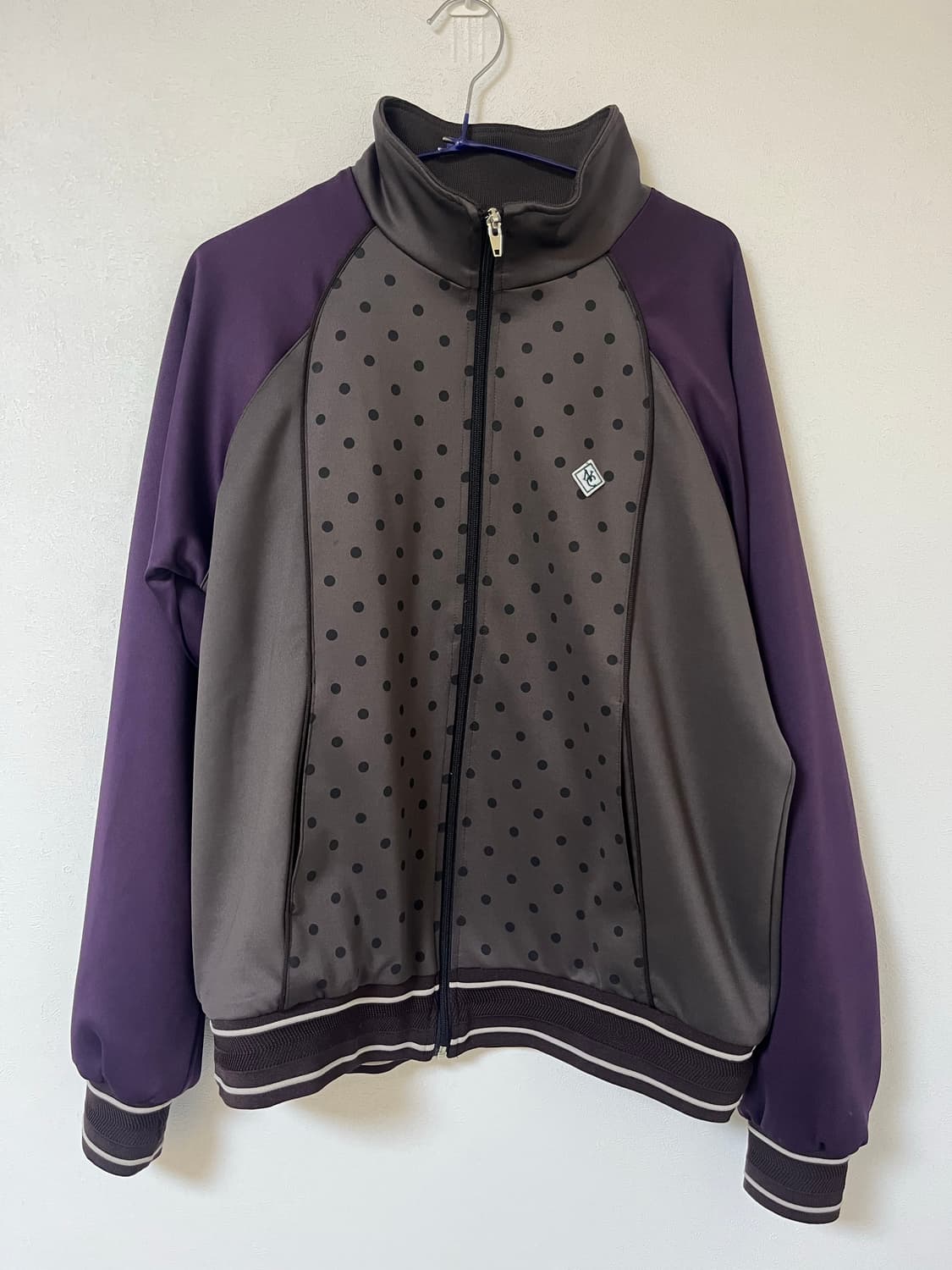 노컨텐츠 도트 져지 자켓_브라운퍼플 상품이미지6