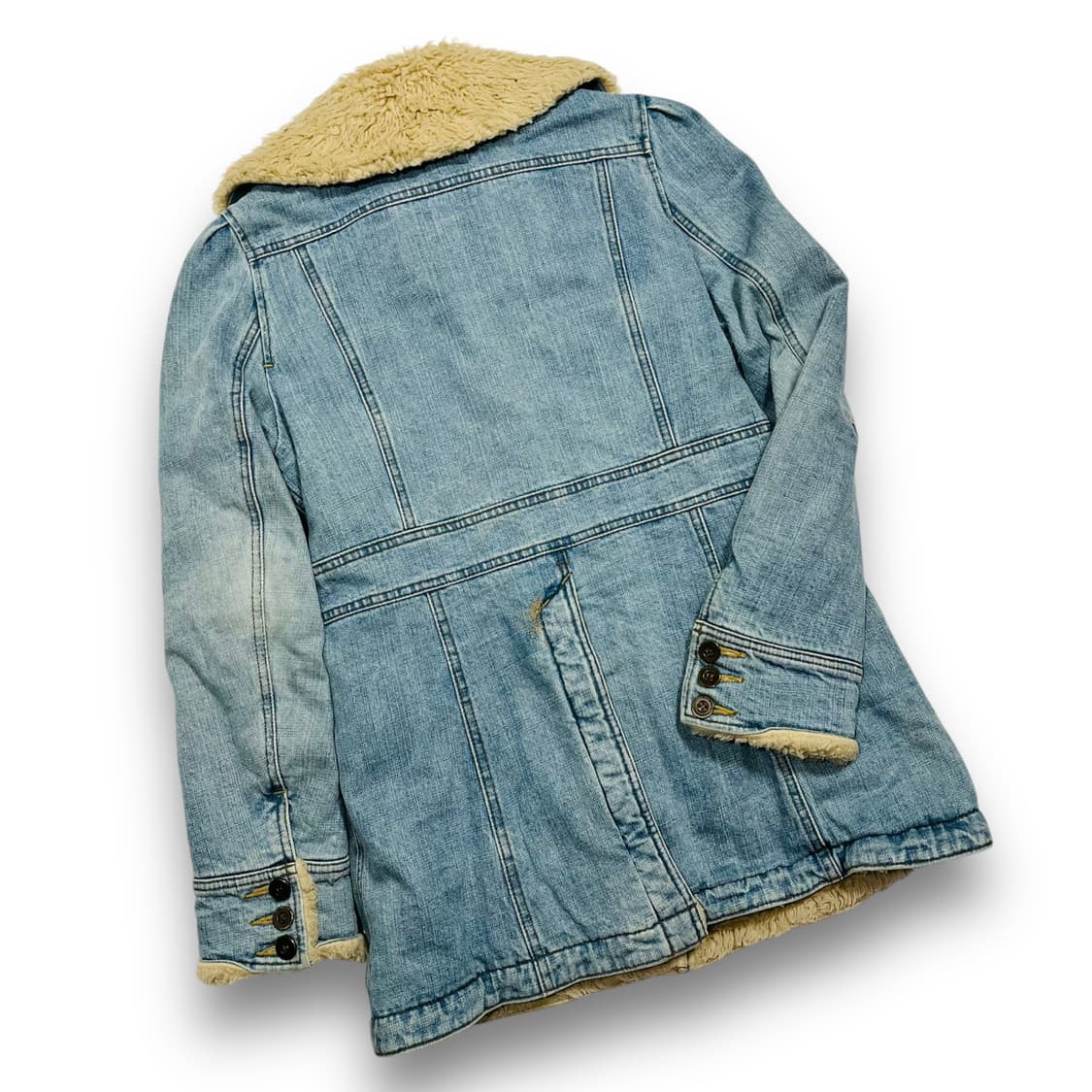 히스테릭 글래머 데님 워시드 슬리브 셰르파 코트 상품이미지5