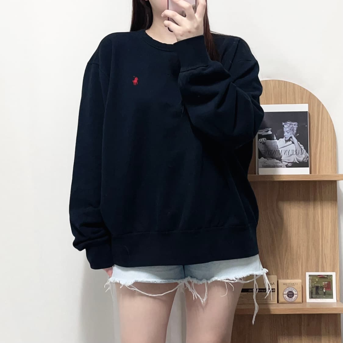 [정품] 폴로 블랙 / 레드포니 기모 맨투맨 [ XL ] 상품이미지2