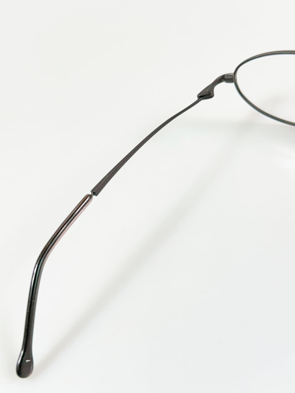 90s 매트 다크 그레이 슬림 오벌 메탈 프레임 빈티지 안경 상품이미지7