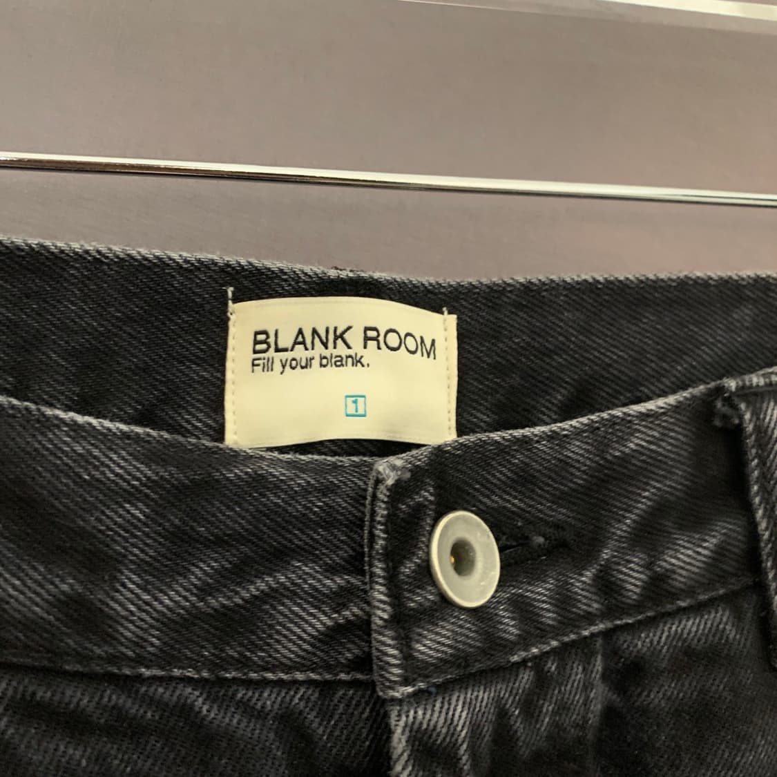 1 블랭크룸 원턱 흑청 블랙 데님 청바지 상품이미지5