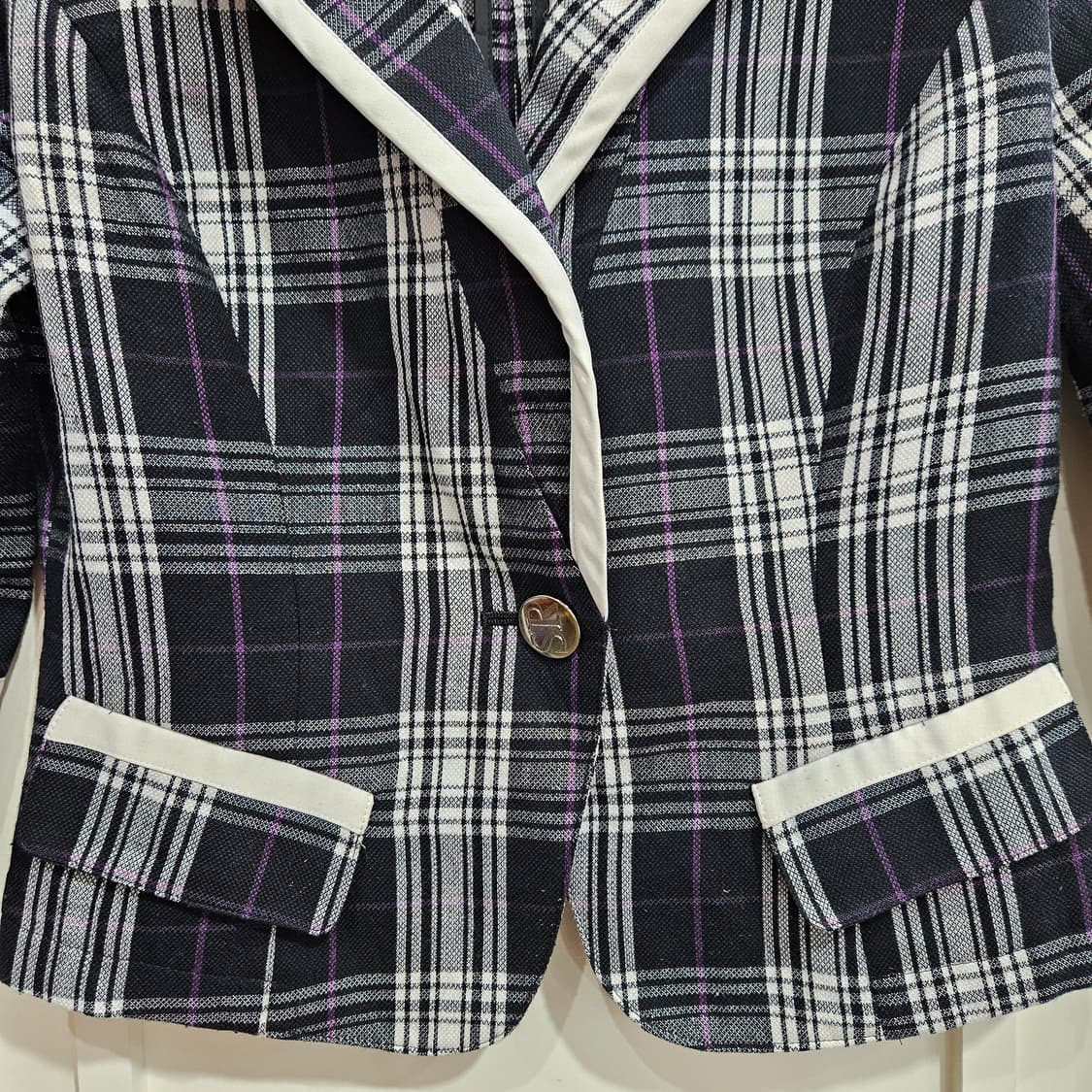 체크 투피스 세트 상품이미지5