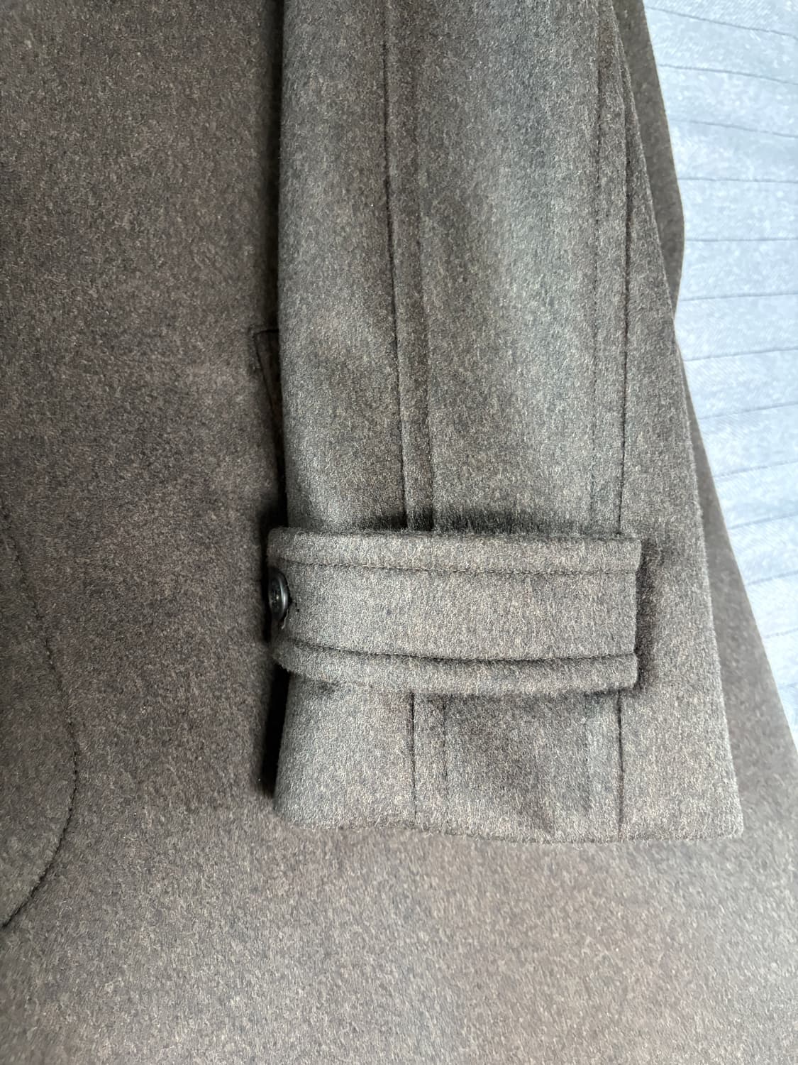 비슬로우 캐시미어 오버사이즈 발마칸코트 브라운 xl 상품이미지3