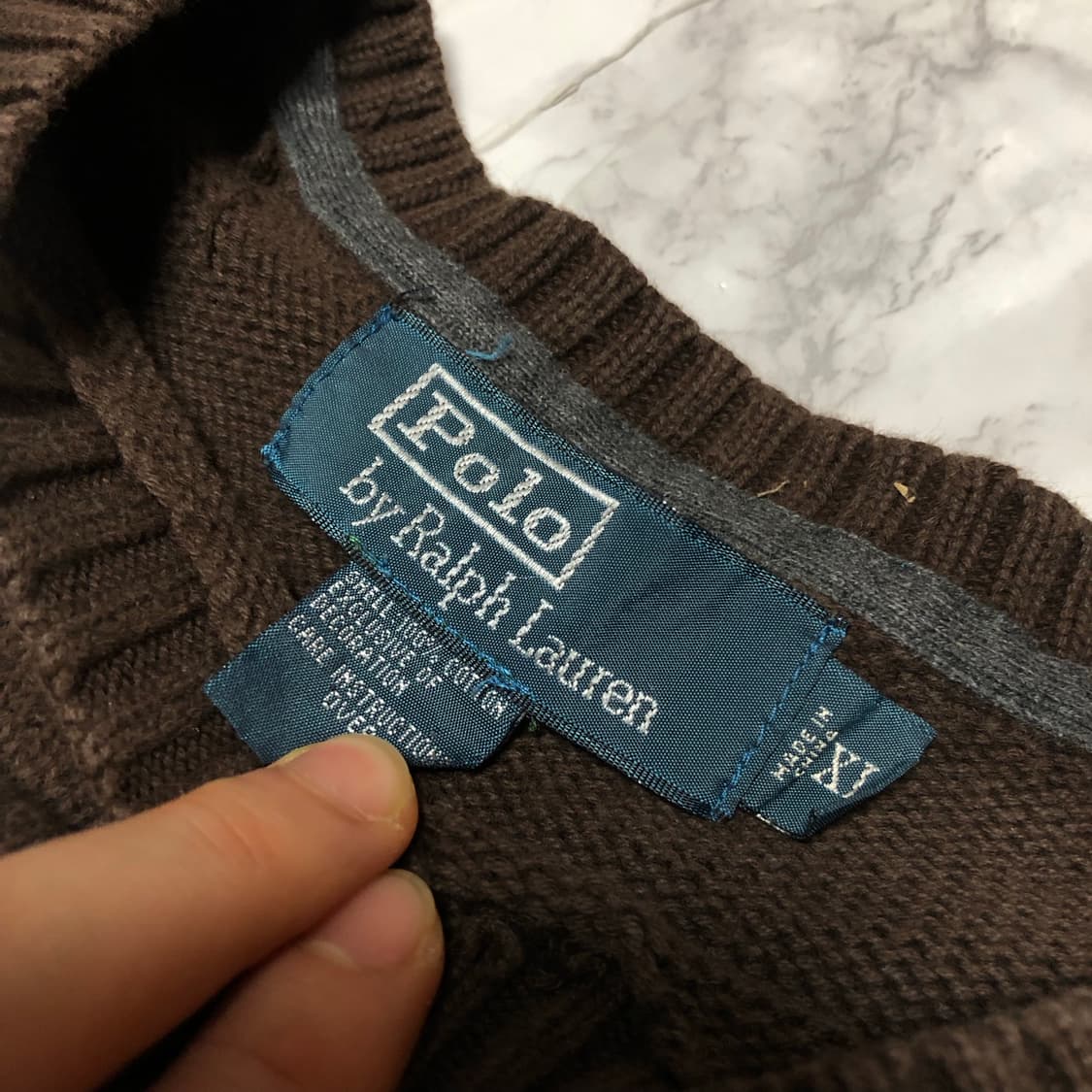 폴로 랄프로렌 니트 라운드 초코브라운 상품이미지3