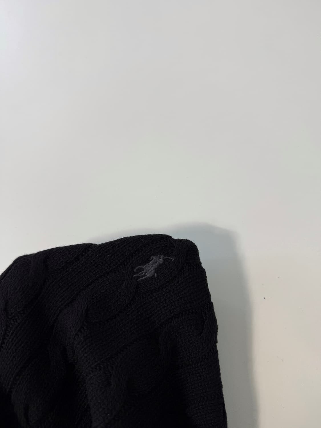 폴로 랄프로렌 루즈핏 신형 캐시미어 울 블랙 꽈배기 니트 상품이미지3