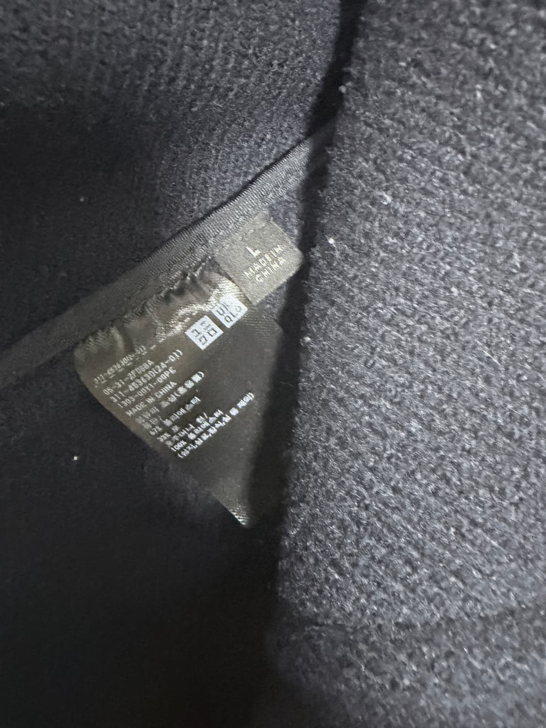 유니클로 더플코트 네이비 L 상품이미지4