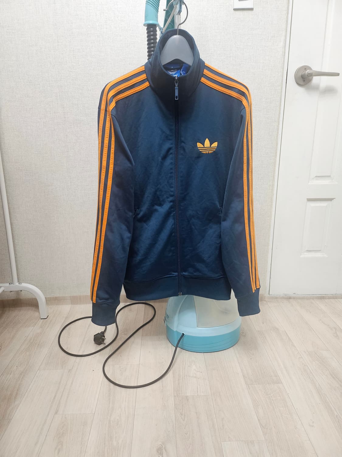 (90~95)S ☆초대장급☆아디다스 파이어버드 [네이비오렌지] 트랙탑져지 상품이미지1