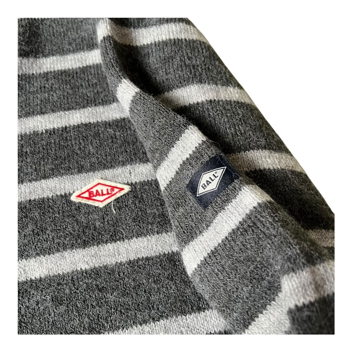 BALL . 스트라이프 헨리넥 니트 상품이미지5