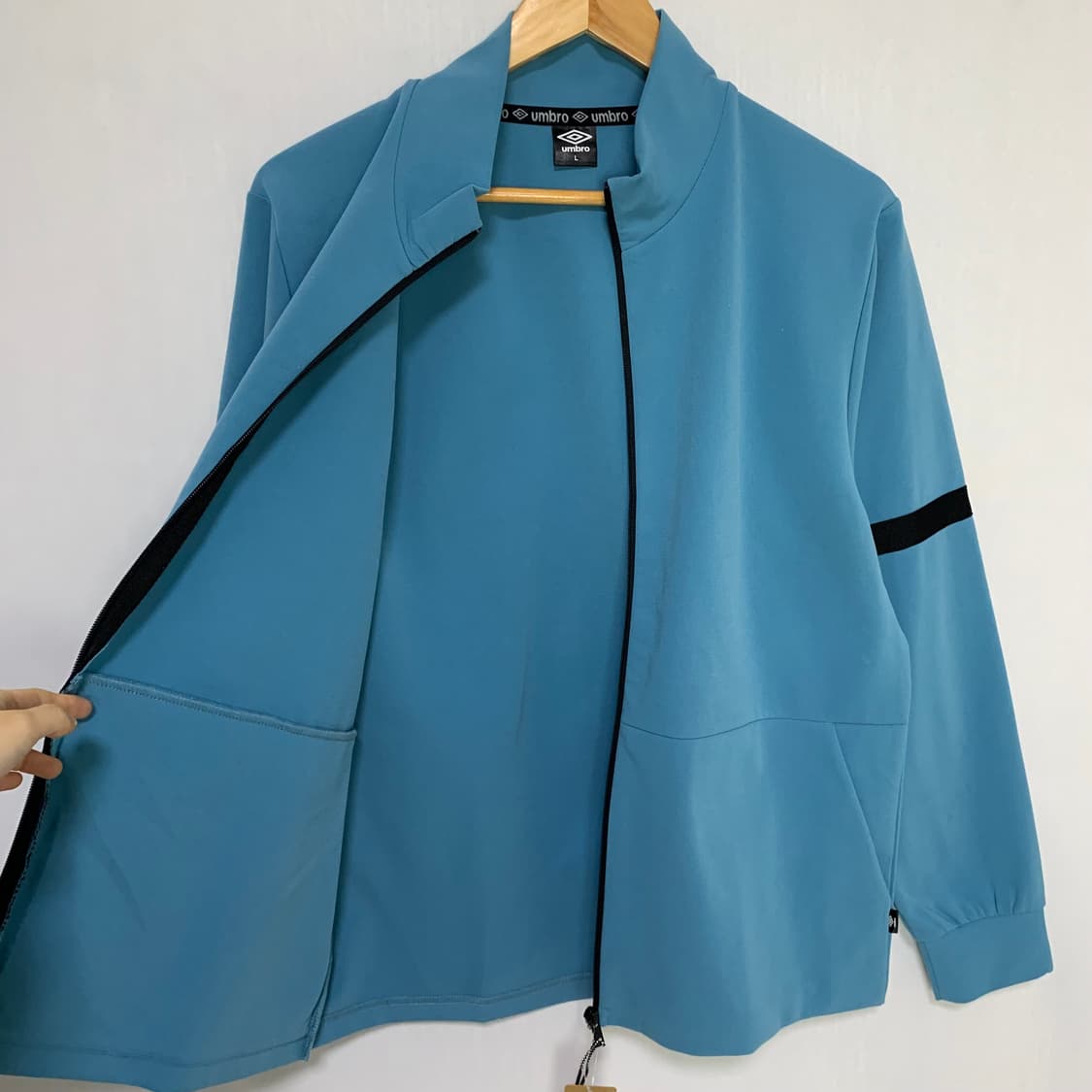 엄브로 빈티지 블루 트랙 집업 져지 트레이닝복 L 상품이미지4